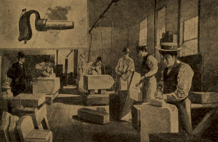 Hiscox pneumatic hammer stone dressing