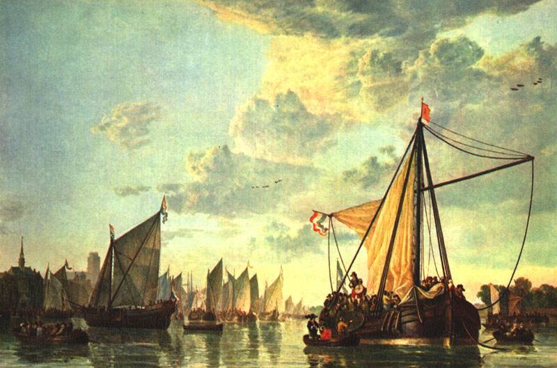 the maas at dordrecht painting by aelbert cuyp
